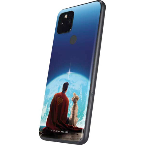 Superman 2025 Superman & Krypto watch the Earth Google Pixel 5 Skin